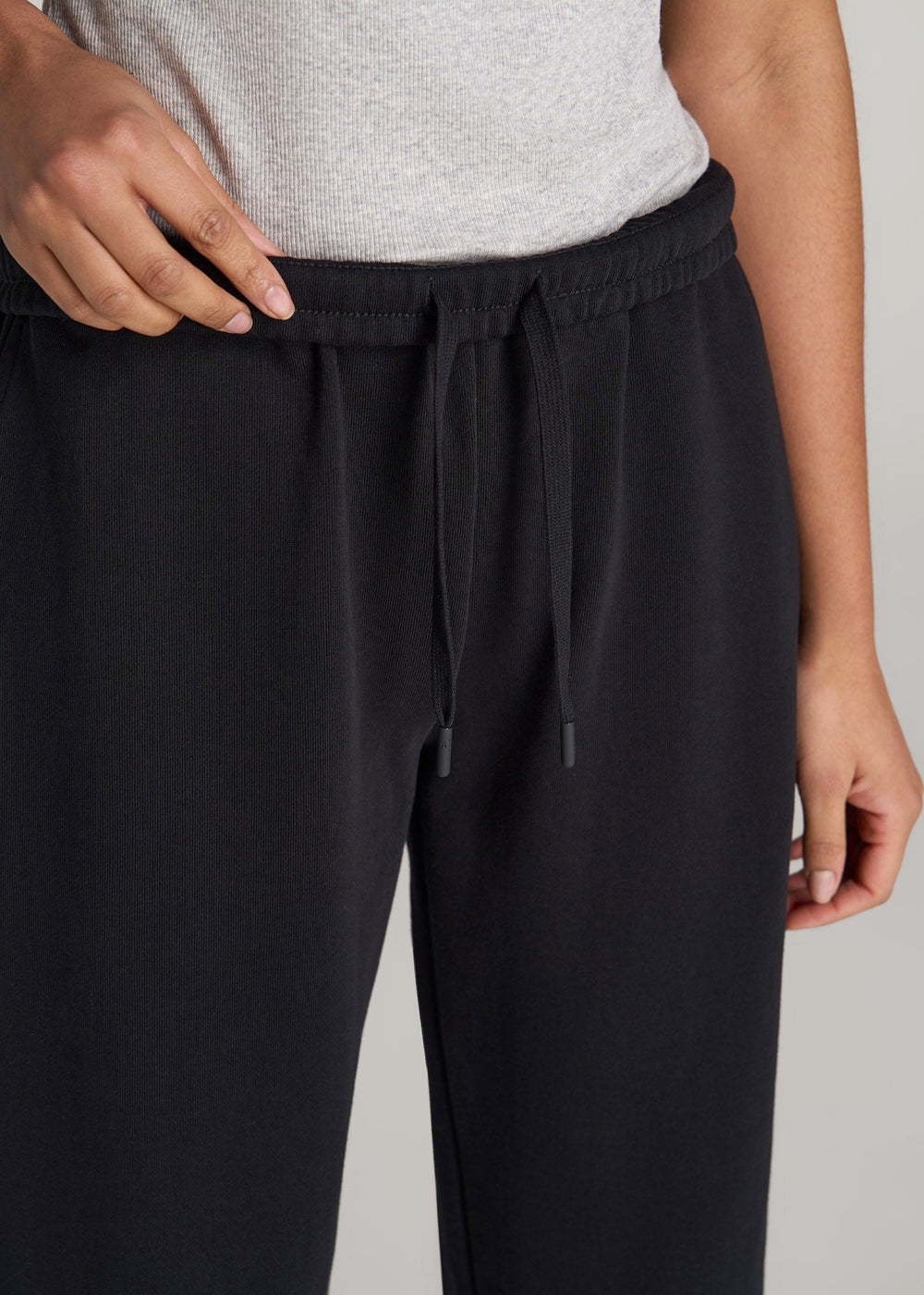 American Tall Online Shop | Wearever Oversized French Terry Joggers for Tall Women in Black