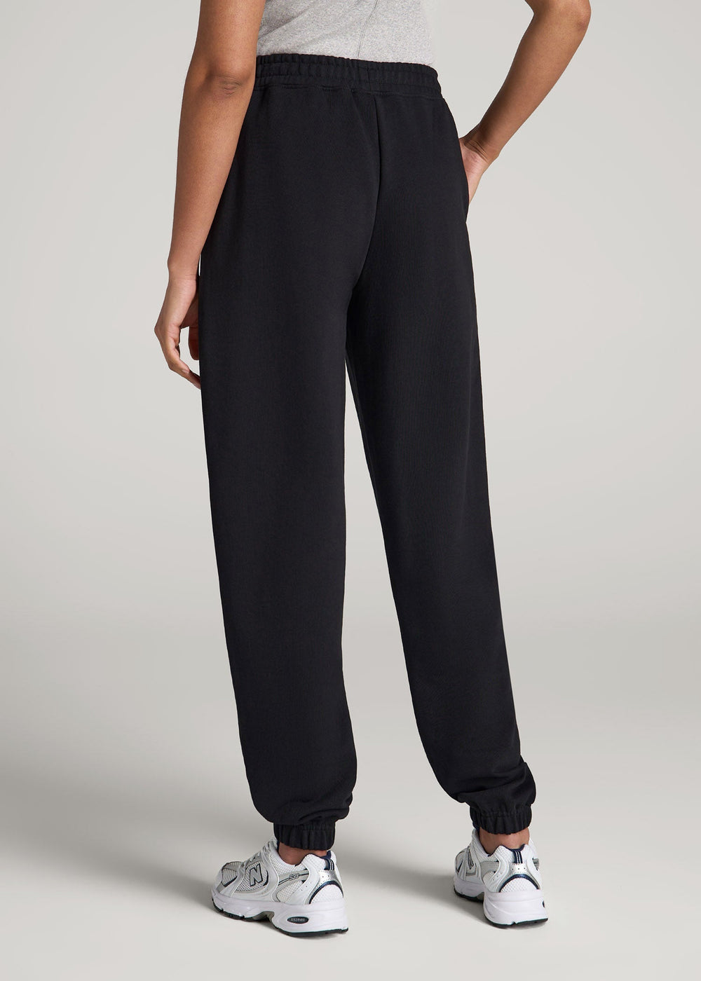 American Tall Online Shop | Wearever Oversized French Terry Joggers for Tall Women in Black