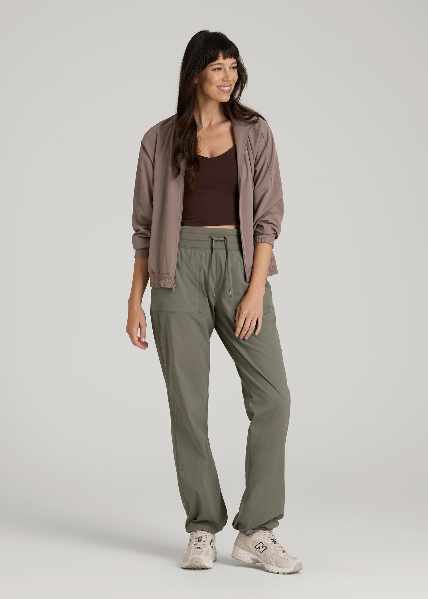 American Tall Online | High-Rise After Practice Pant for Tall Women in Camper Green