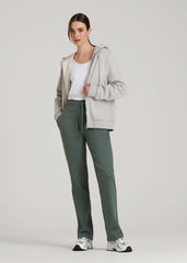 American Tall Outlet | Wearever Fleece Open-Bottom Sweatpants for Tall Women in Balsam Green