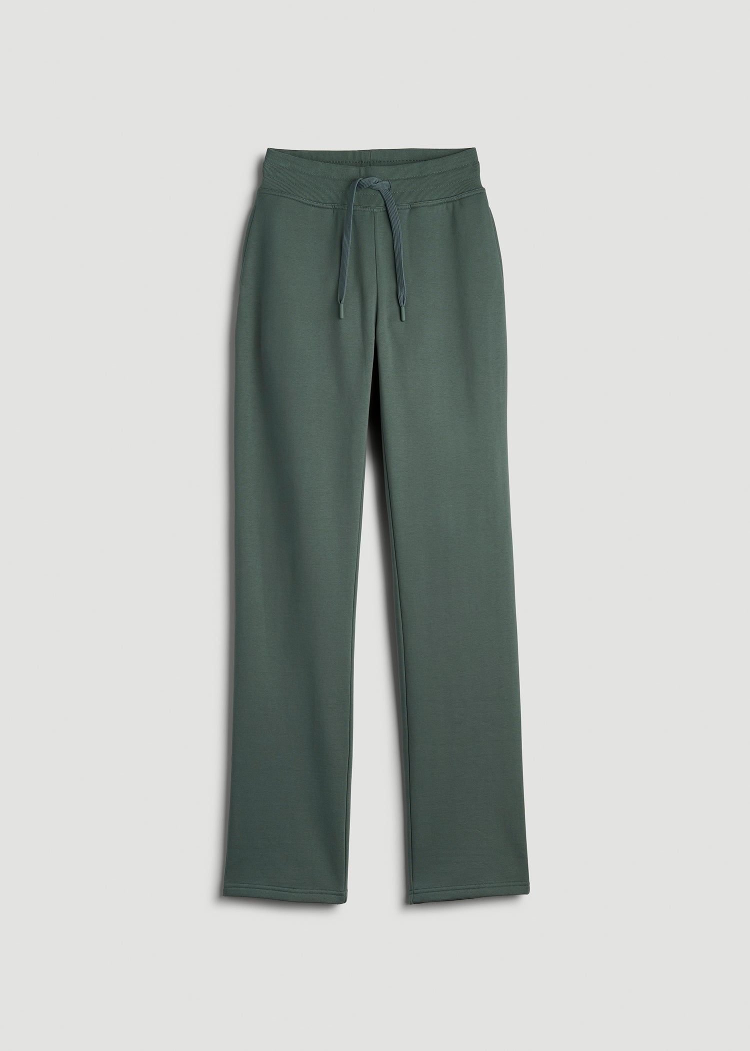 American Tall Outlet | Wearever Fleece Open-Bottom Sweatpants for Tall Women in Balsam Green