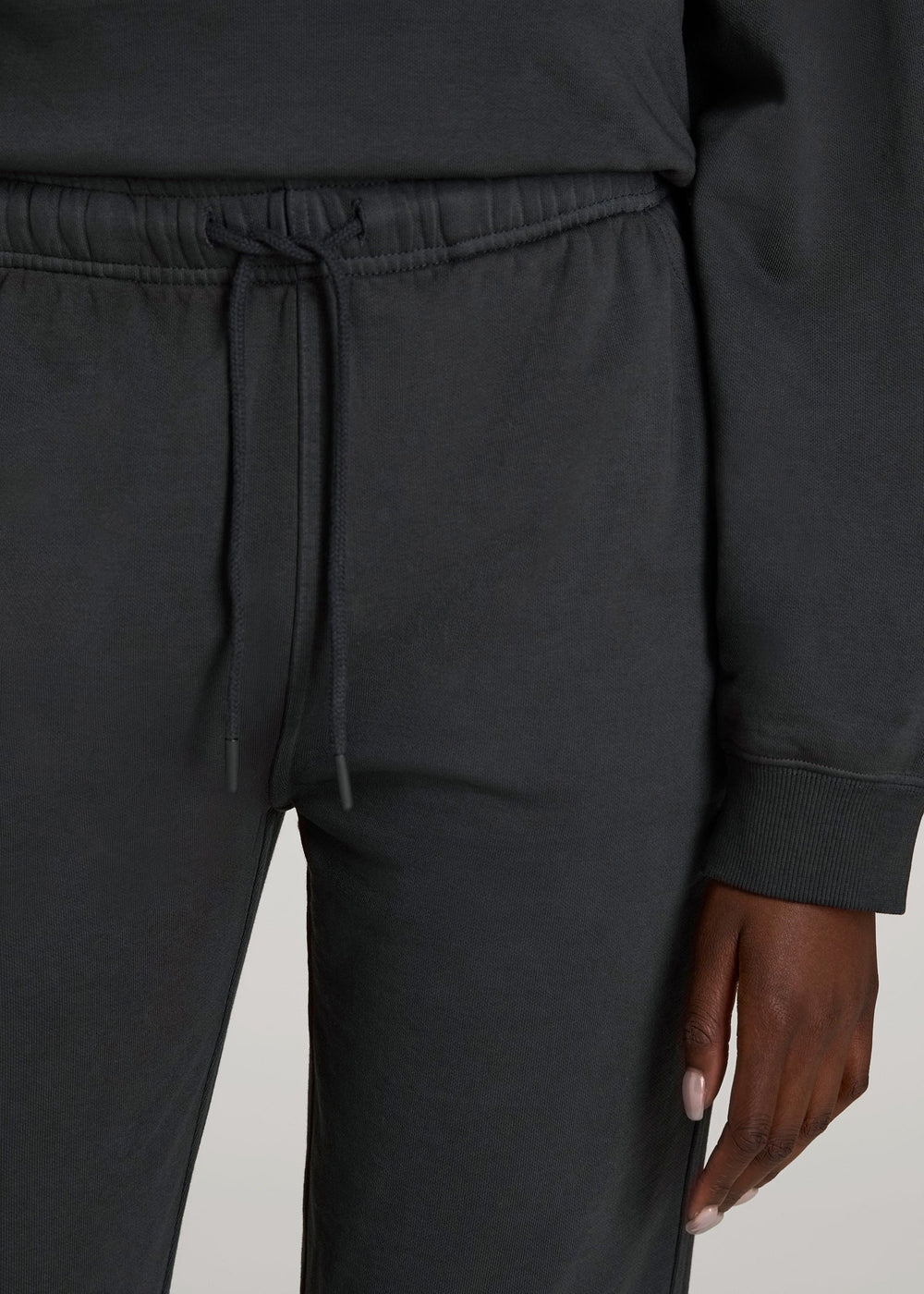 American Tall For Sale | Garment Dyed Joggers for Tall Women in Washed Black