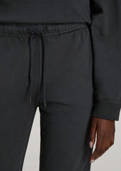 American Tall For Sale | Garment Dyed Joggers for Tall Women in Washed Black