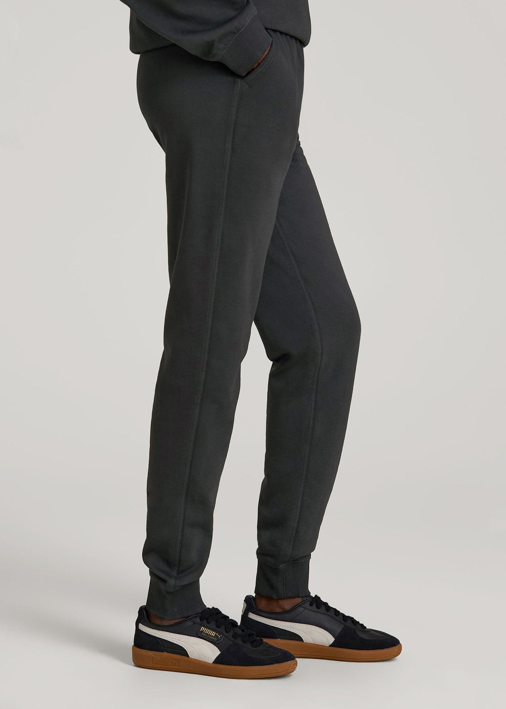 American Tall For Sale | Garment Dyed Joggers for Tall Women in Washed Black