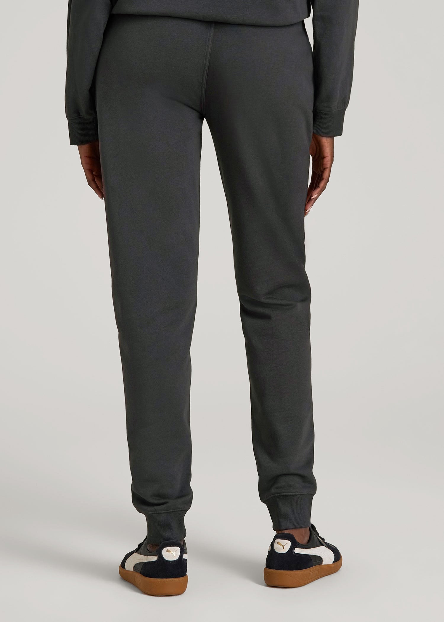 American Tall For Sale | Garment Dyed Joggers for Tall Women in Washed Black