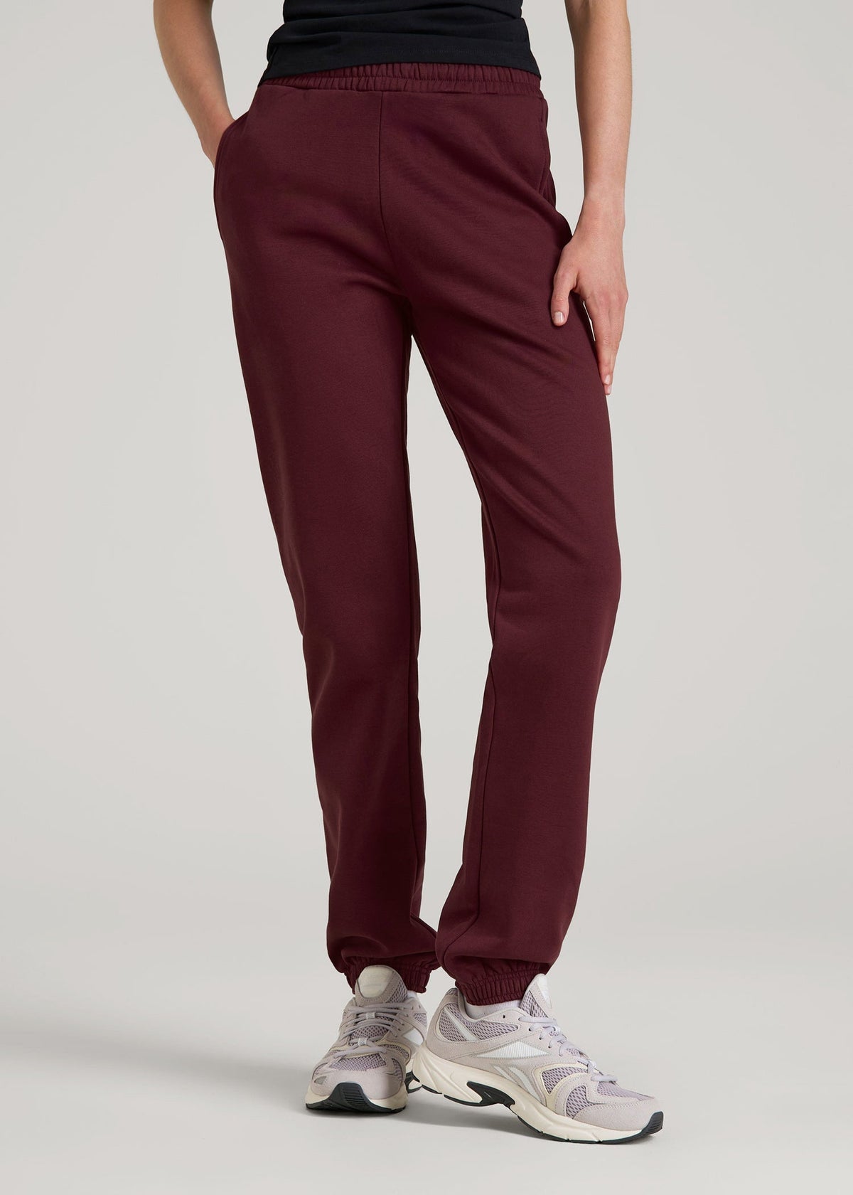 American Tall Online Shop | Wearever Fleece Relaxed Sweatpants for Tall Women in Tawny Port