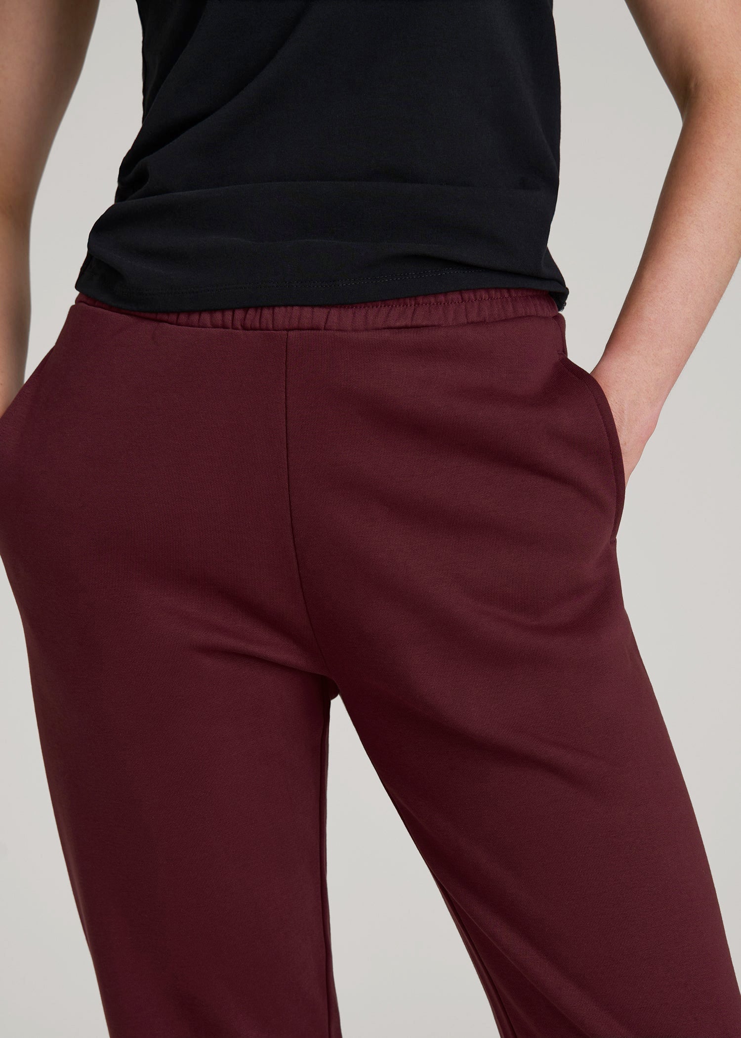 American Tall Online Shop | Wearever Fleece Relaxed Sweatpants for Tall Women in Tawny Port