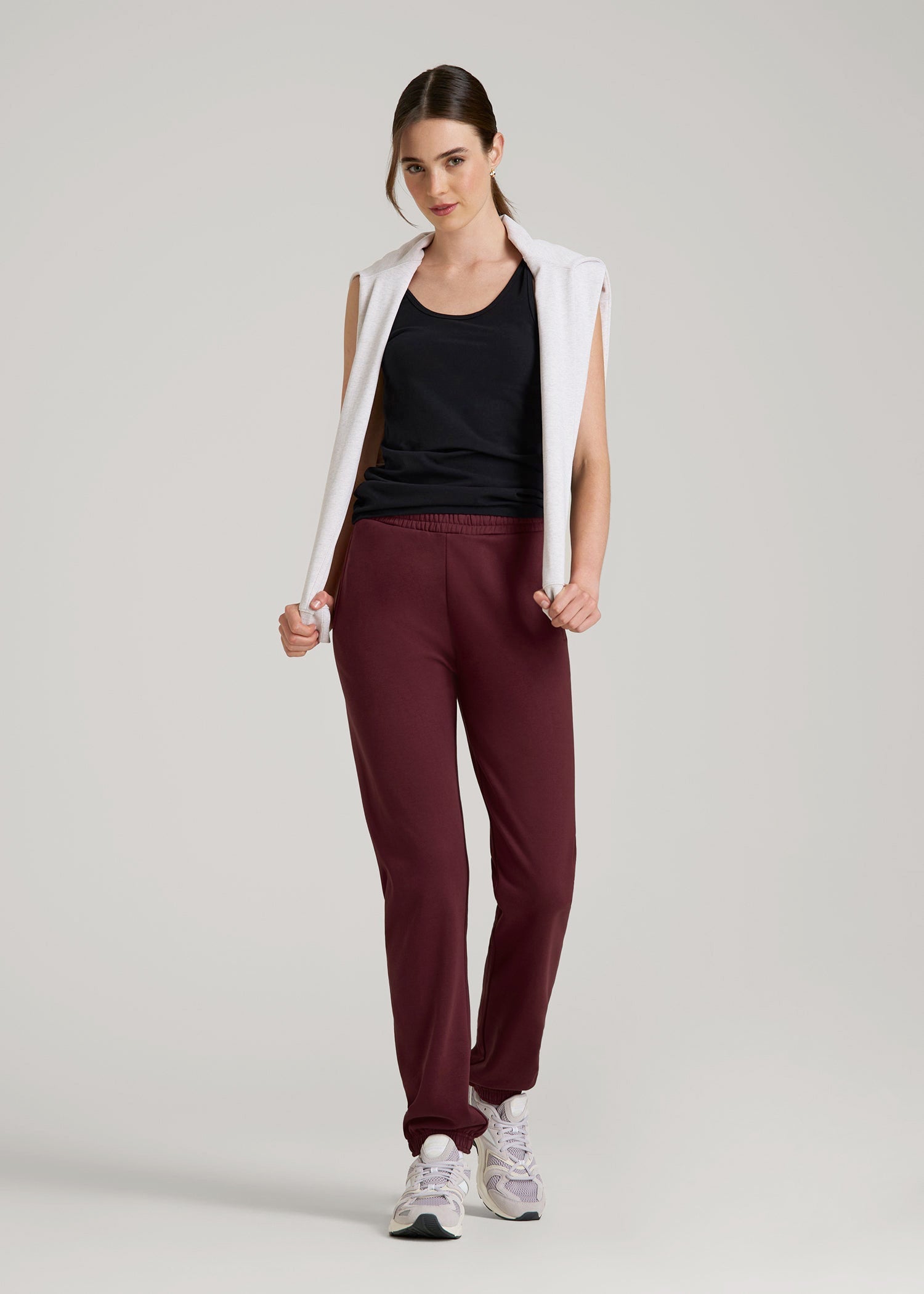 American Tall Online Shop | Wearever Fleece Relaxed Sweatpants for Tall Women in Tawny Port