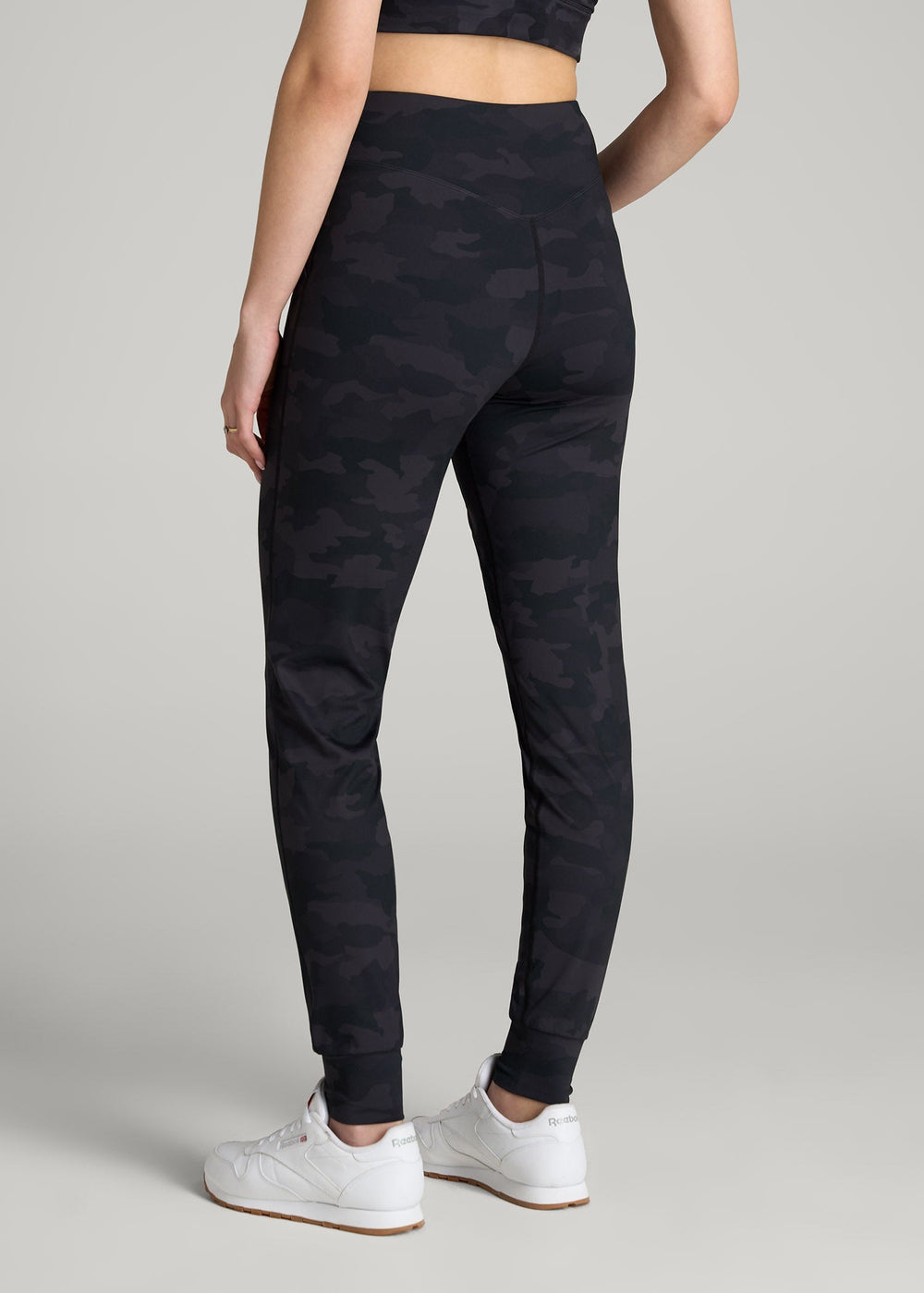 American Tall Sale | Balance Pocket Joggers for Tall Women in Grey Camo