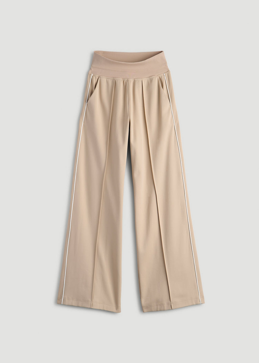 American Tall Discount | Track Pants with Piping for Tall Women in Clay