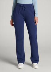 American Tall Outlet | Wearever Fleece Open-Bottom Sweatpants for Tall Women in Midnight Blue