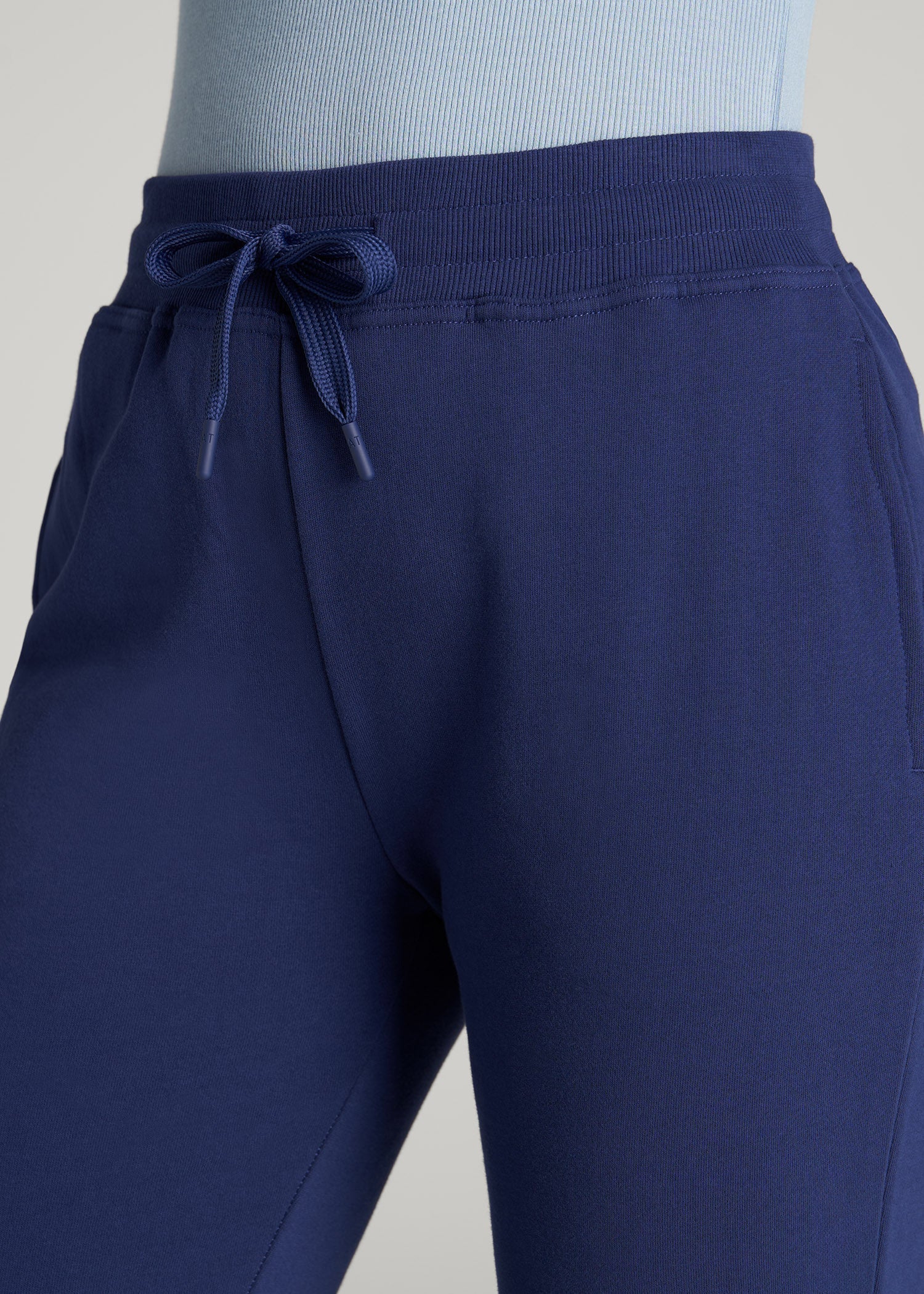 American Tall Outlet | Wearever Fleece Open-Bottom Sweatpants for Tall Women in Midnight Blue