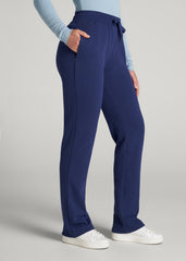 American Tall Outlet | Wearever Fleece Open-Bottom Sweatpants for Tall Women in Midnight Blue
