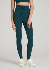 American Tall Discount | Ultra Soft Yoga Leggings for Tall Women in Deep Teal Mix