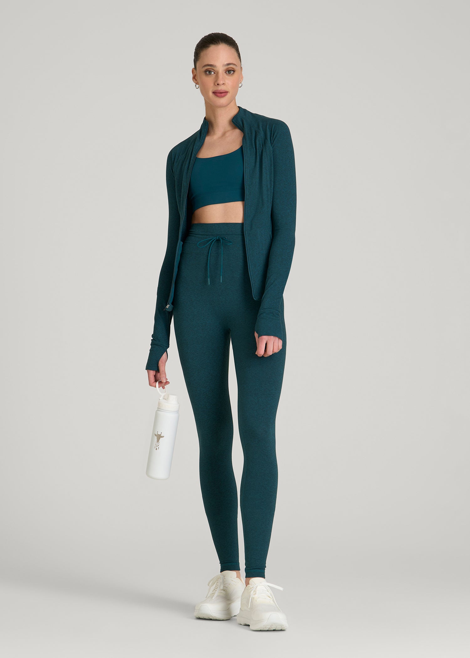 American Tall Discount | Ultra Soft Yoga Leggings for Tall Women in Deep Teal Mix