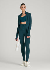 American Tall Discount | Ultra Soft Yoga Leggings for Tall Women in Deep Teal Mix