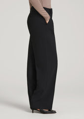 American Tall Sale | Wide Leg Pleated Dress Pants 2.0 for Tall Women in Black