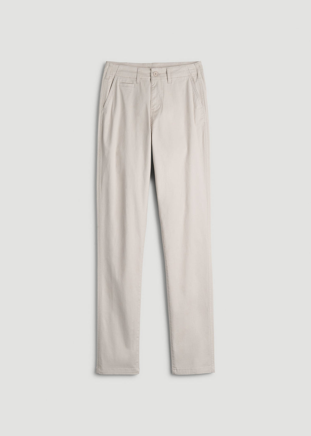 American Tall Outlet | High Rise Tapered Chino Pants for Tall Women in Vanilla Latte