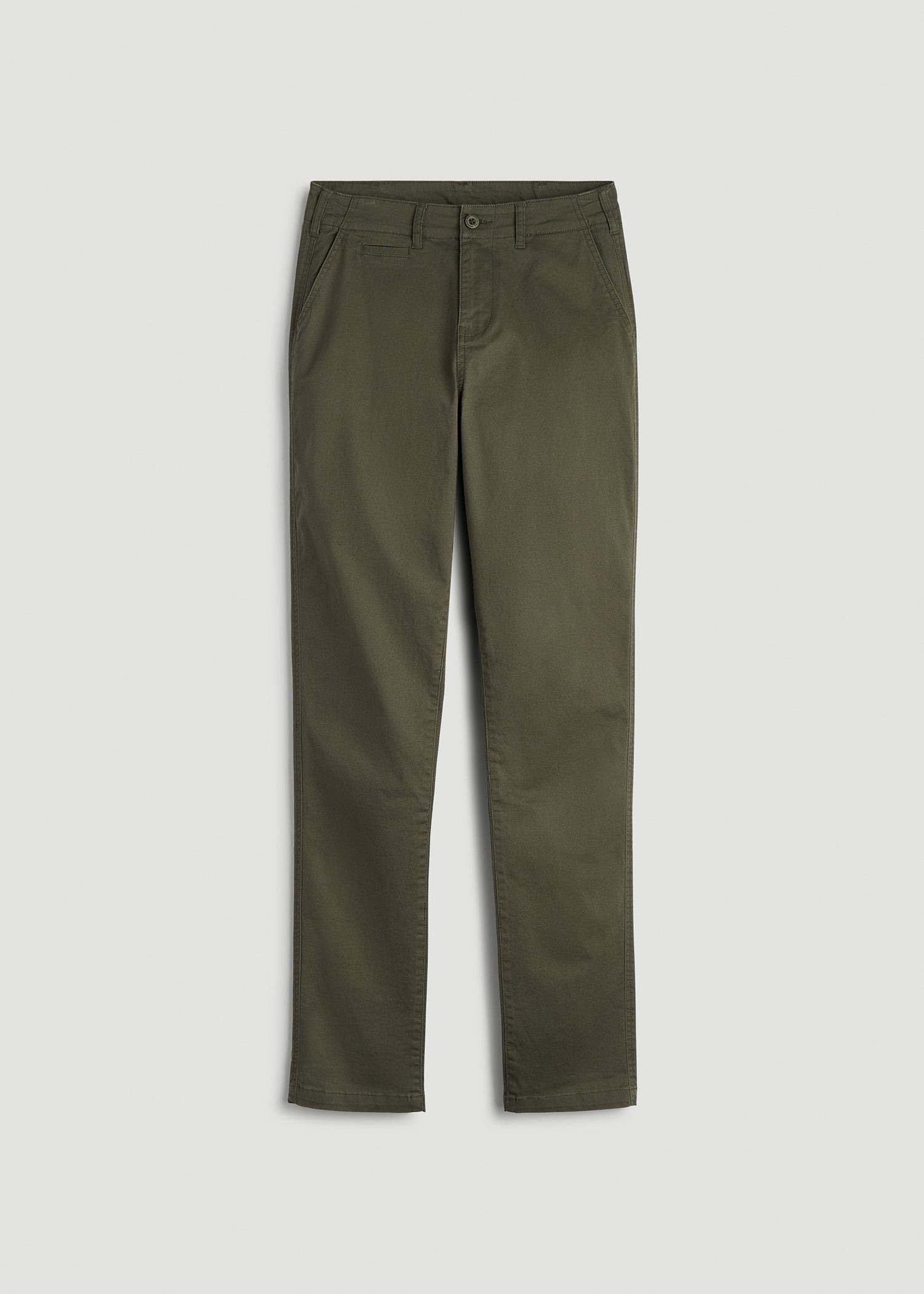 American Tall For Sale | High Rise Tapered Chino Pants for Tall Women in Forest Night
