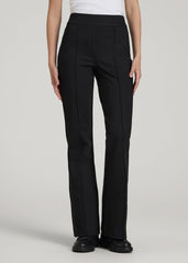 American Tall Online | Soft Flex Ponte Pull On Flare Pants for Tall Women in Black