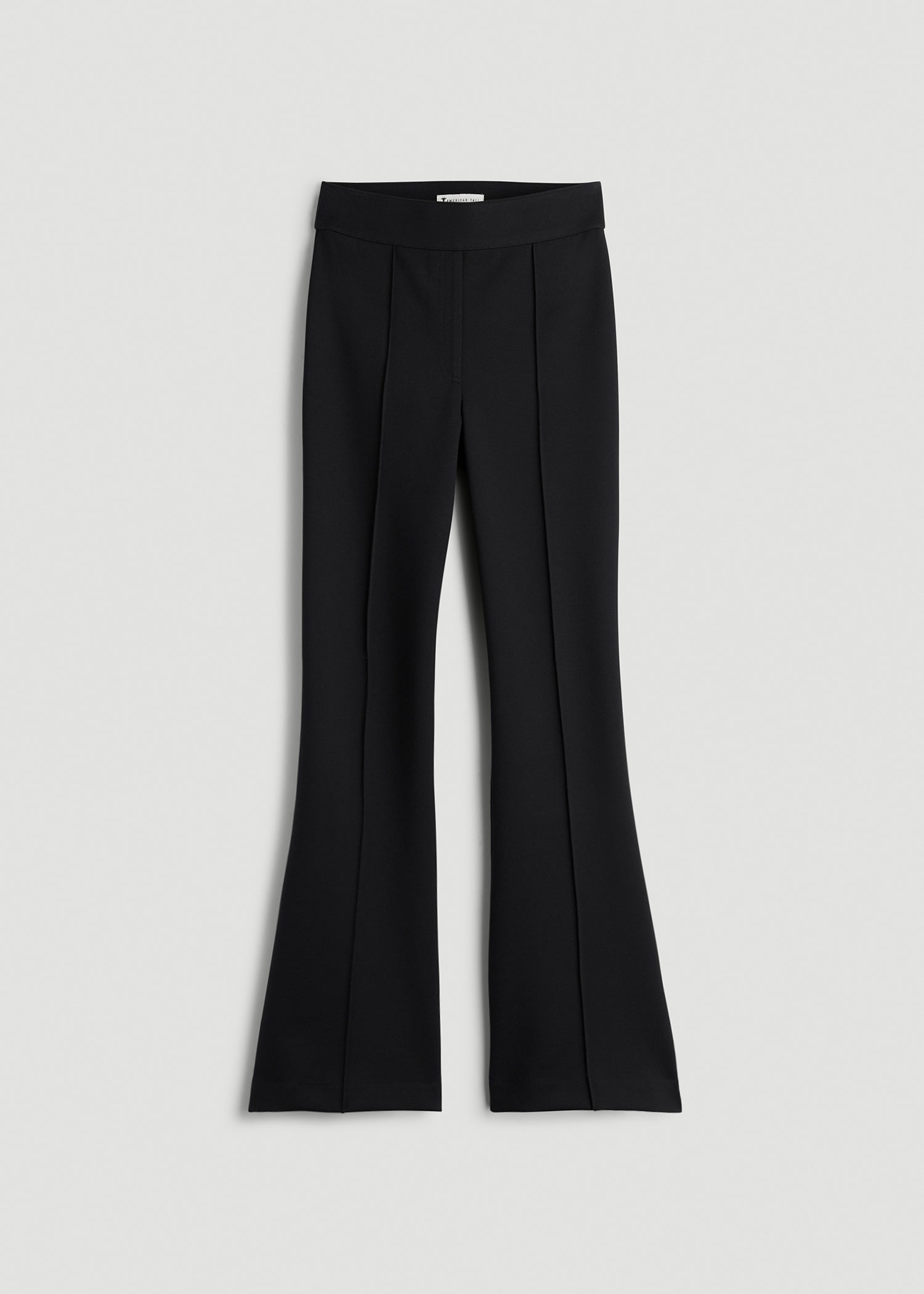 American Tall Online | Soft Flex Ponte Pull On Flare Pants for Tall Women in Black