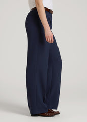 American Tall Sale | Wide Leg Pleated Dress Pants 2.0 for Tall Women in Navy