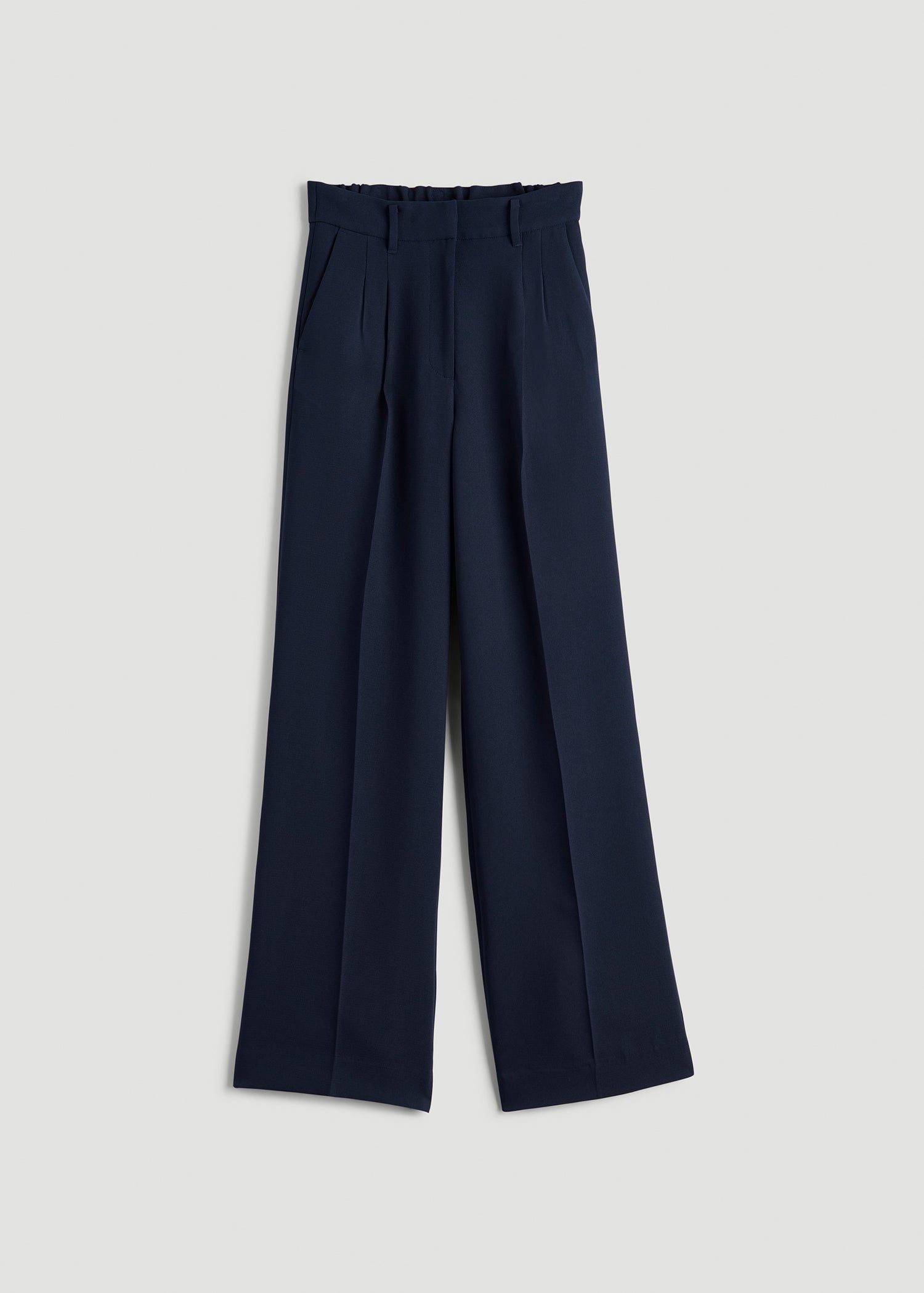 American Tall Sale | Wide Leg Pleated Dress Pants 2.0 for Tall Women in Navy