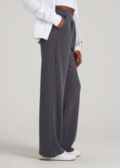 American Tall Online Shop | Soft Motion Pleated Wide Leg Pant for Tall Women in Charcoal Rinse