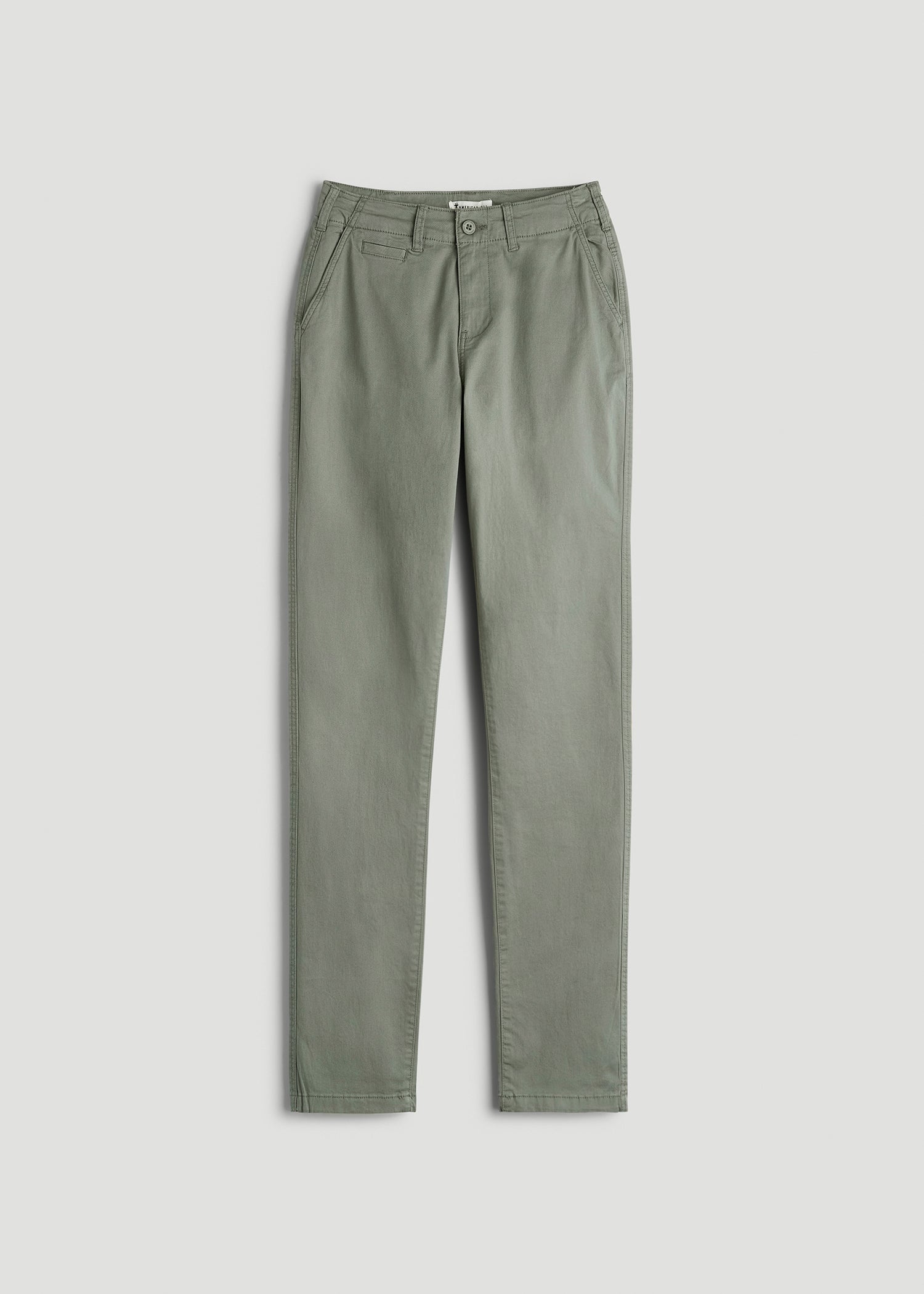 American Tall Discount | High Rise Tapered Chino Pants for Tall Women in Wreath Green