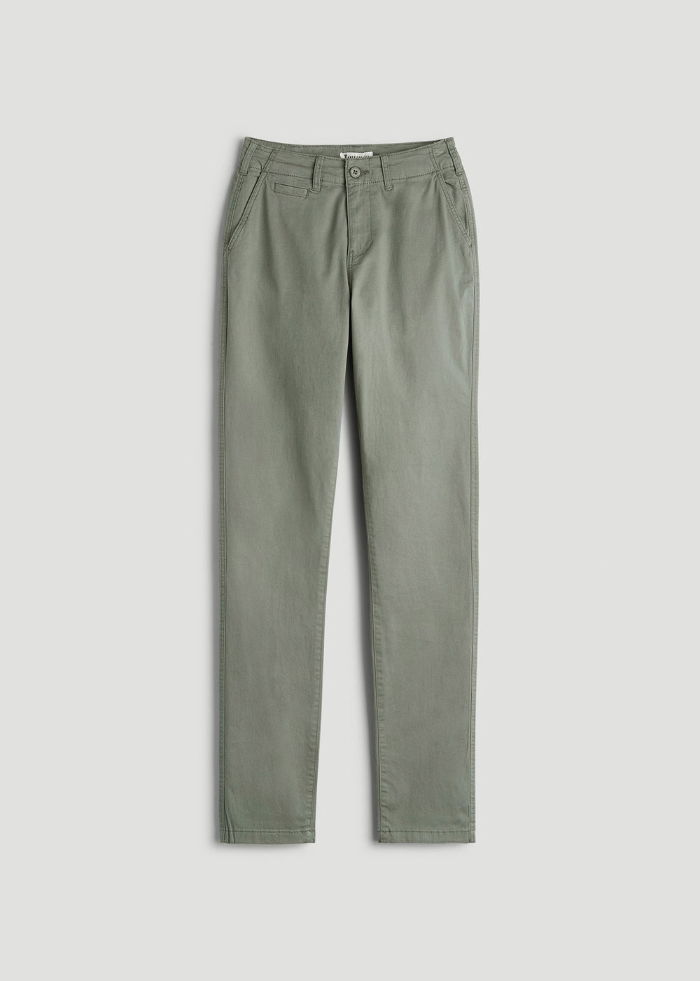 American Tall Discount | High Rise Tapered Chino Pants for Tall Women in Wreath Green