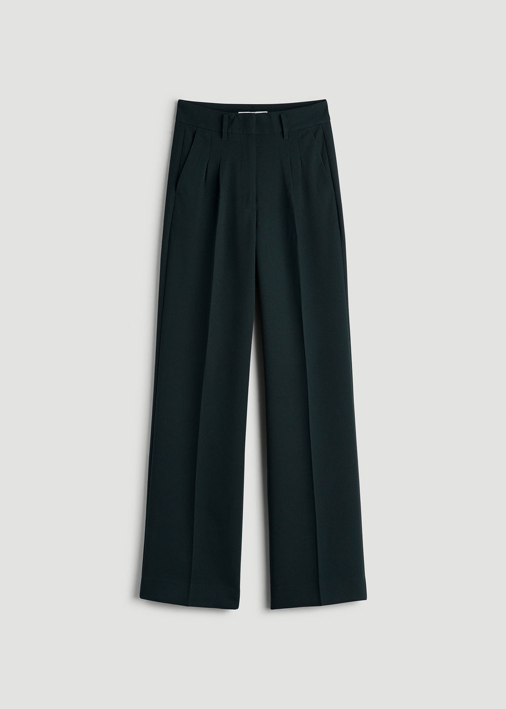 American Tall Online | Pleated WIDE Leg Dress Pants for Tall Women in Midnight Green