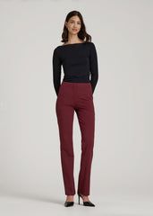 American Tall Sale | Freedom Flex Slim Straight Leg Dress Pants for Tall Women in Tawny Port