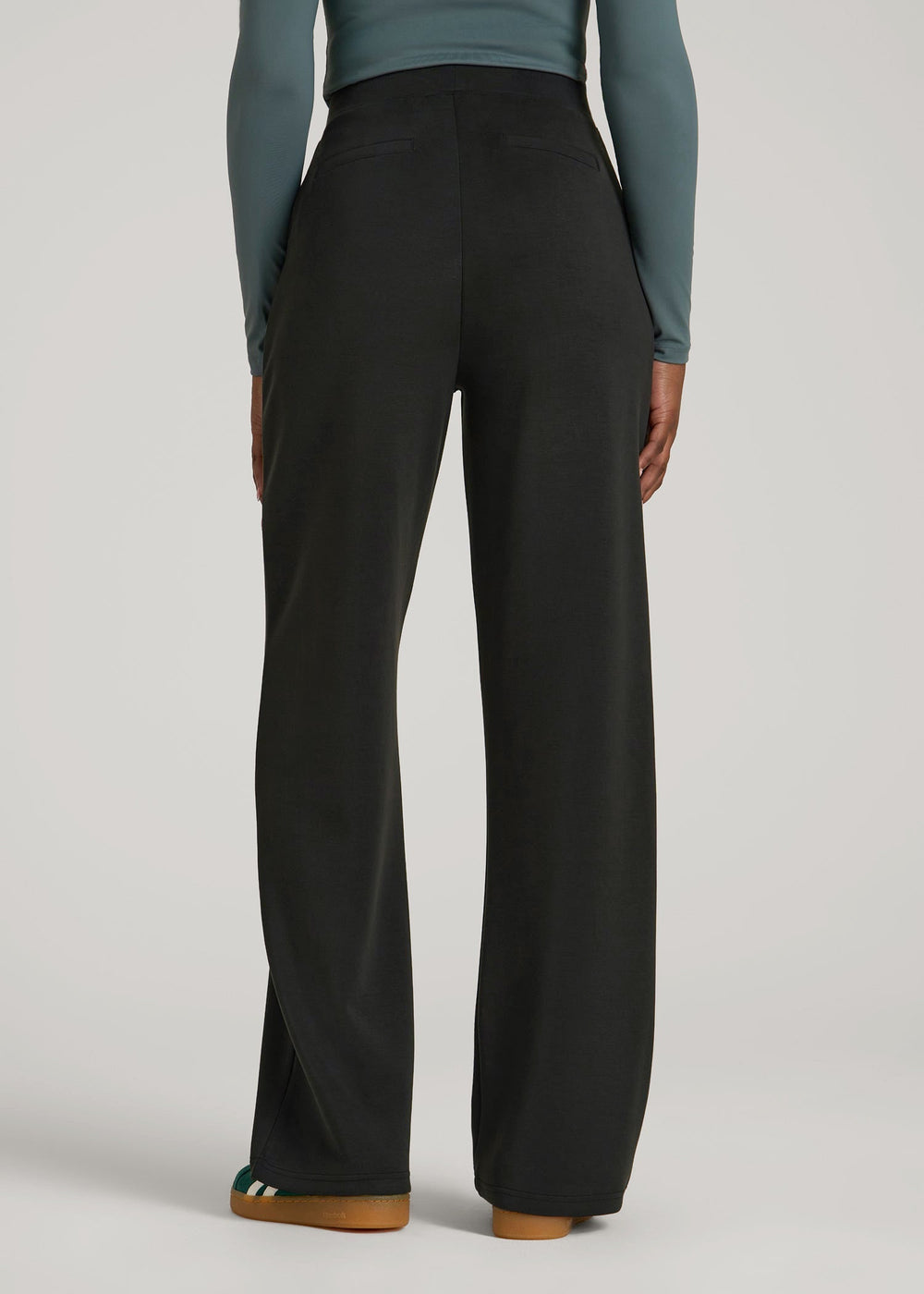 American Tall Outlet | Soft Motion Pleated Wide Leg Pant for Tall Women in Black