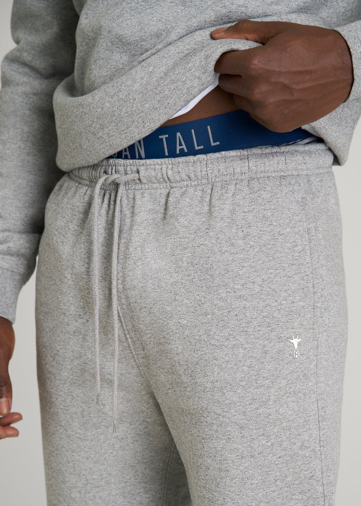 American Tall Discount | Core Motion Fleece Jogger for Tall Men in Heathered Grey