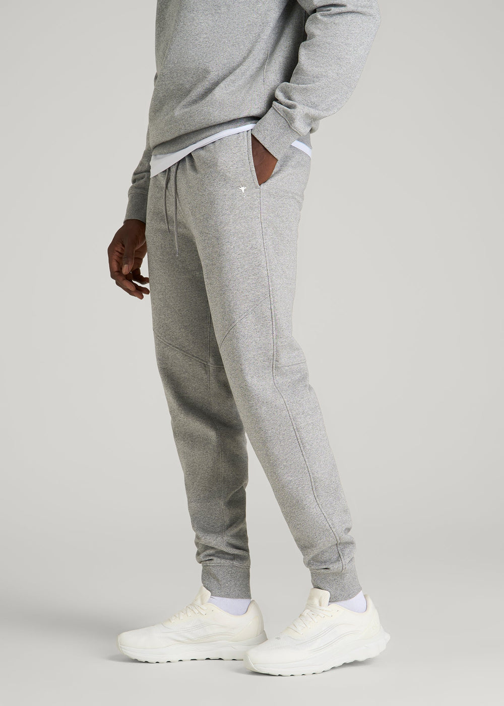 American Tall Discount | Core Motion Fleece Jogger for Tall Men in Heathered Grey