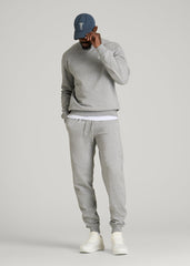 American Tall Discount | Core Motion Fleece Jogger for Tall Men in Heathered Grey