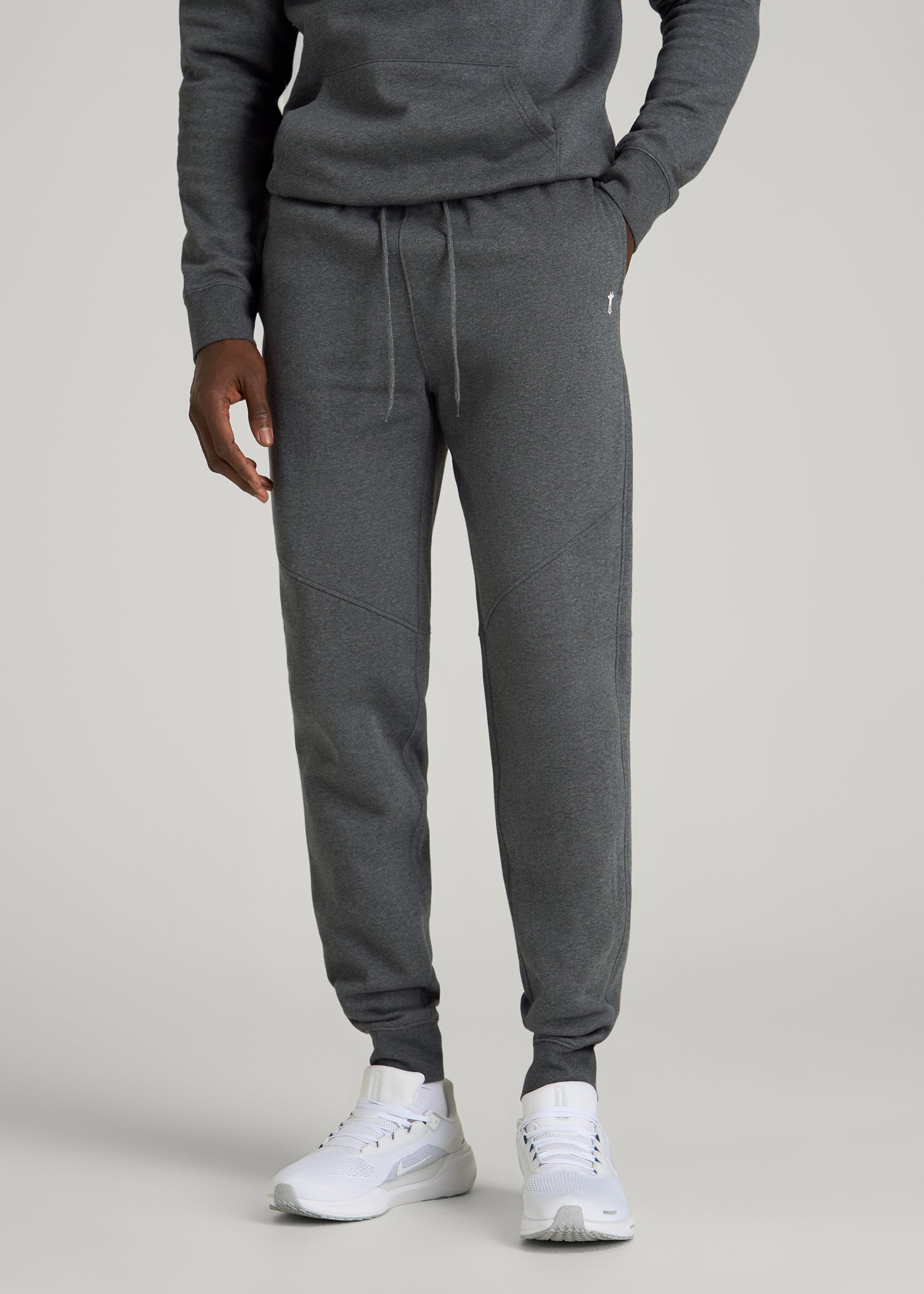American Tall Sale | Core Motion Fleece Jogger for Tall Men in Charcoal Mix