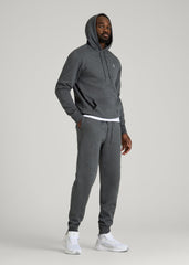 American Tall Sale | Core Motion Fleece Jogger for Tall Men in Charcoal Mix