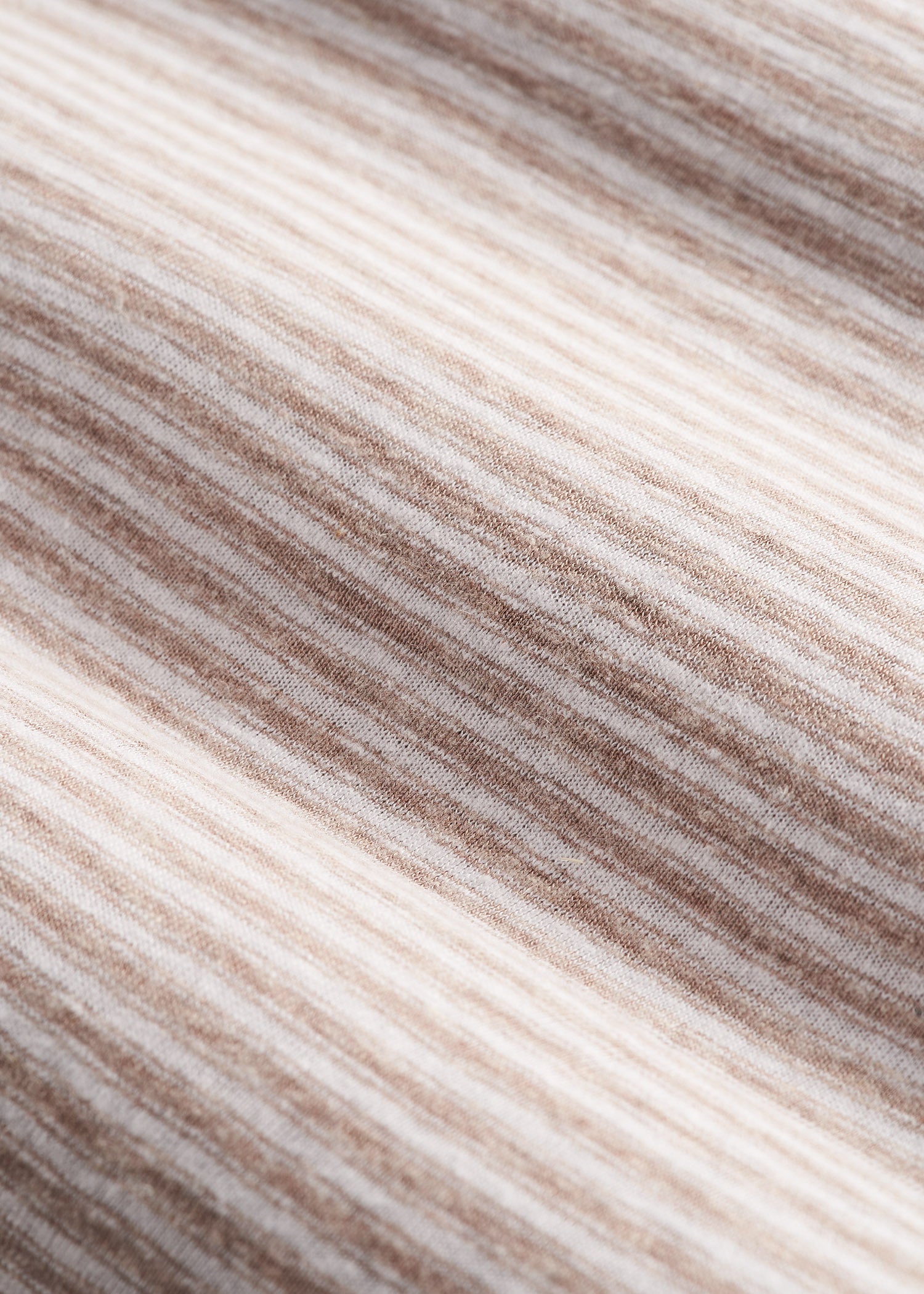 American Tall For Sale | Linen Crewneck T-Shirt for Tall Men in Beige and White Stripe