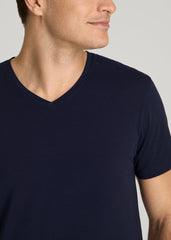 American Tall Online Shop | The Essential Modern Fit V-Neck Tee for Tall Men in Navy