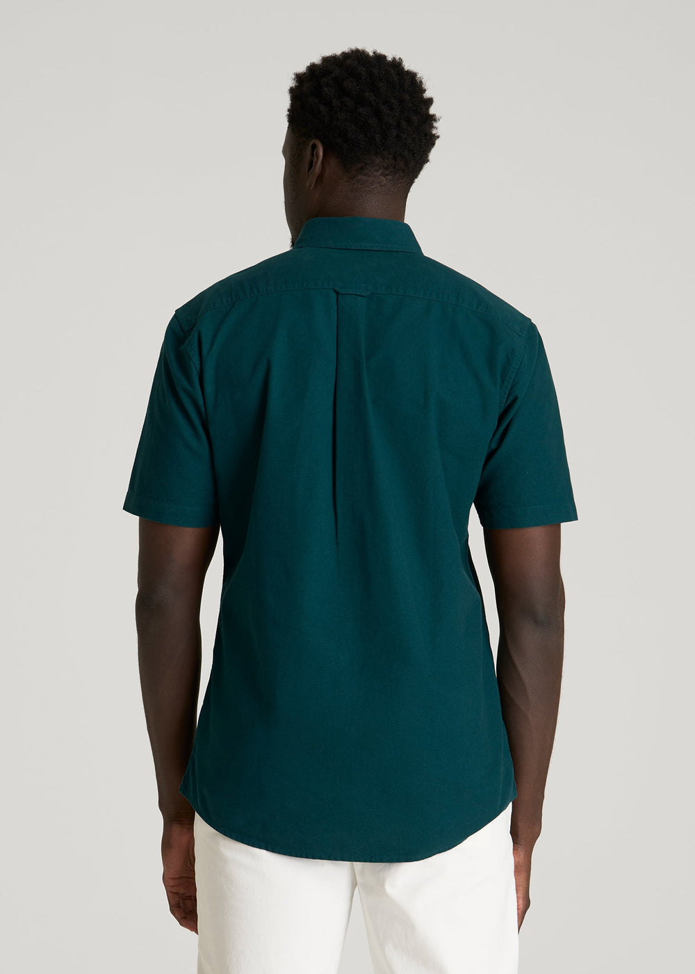 American Tall Online Shop | Short Sleeve Oxford Button Shirt for Tall Men in Deep Teal