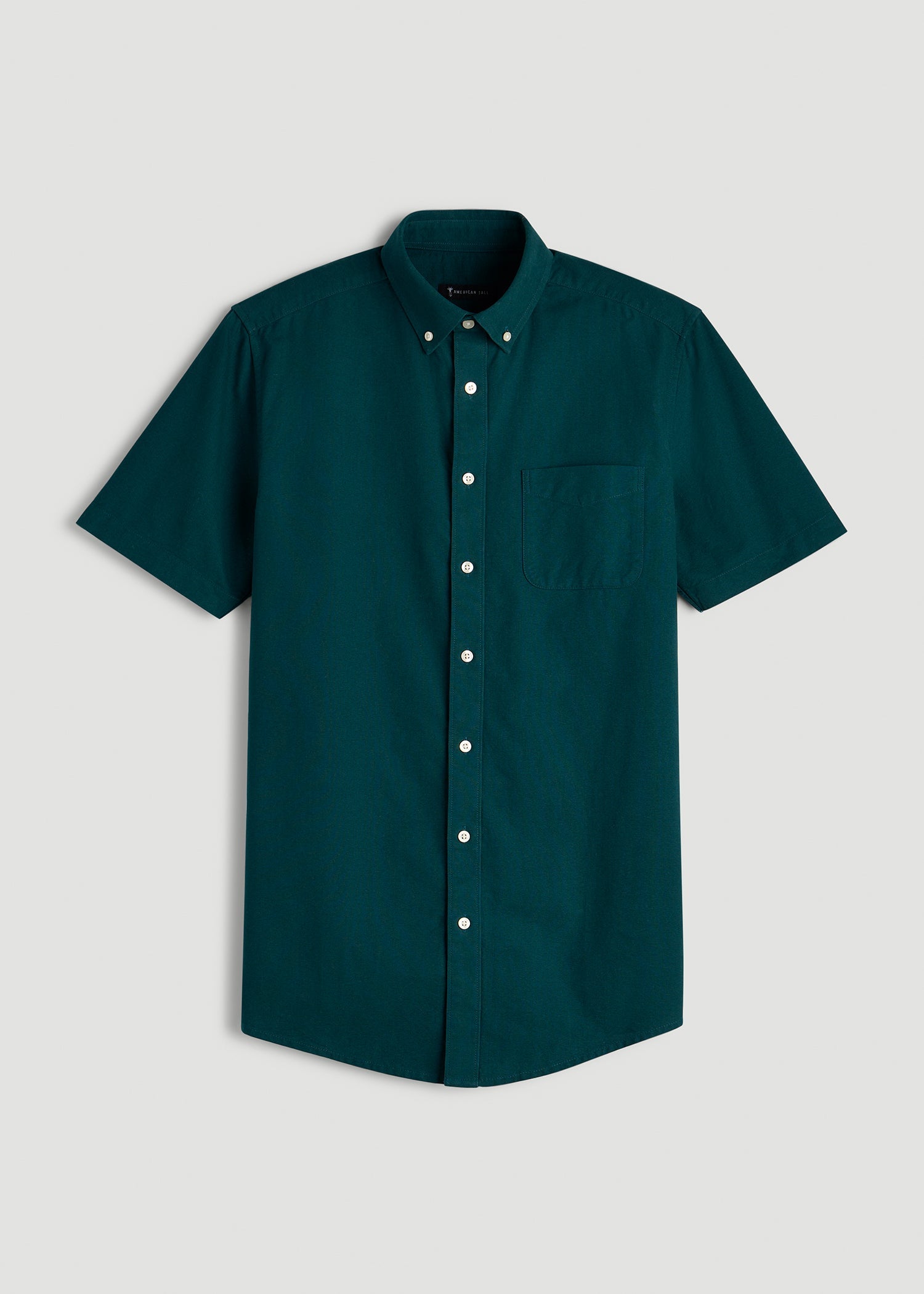 American Tall Online Shop | Short Sleeve Oxford Button Shirt for Tall Men in Deep Teal
