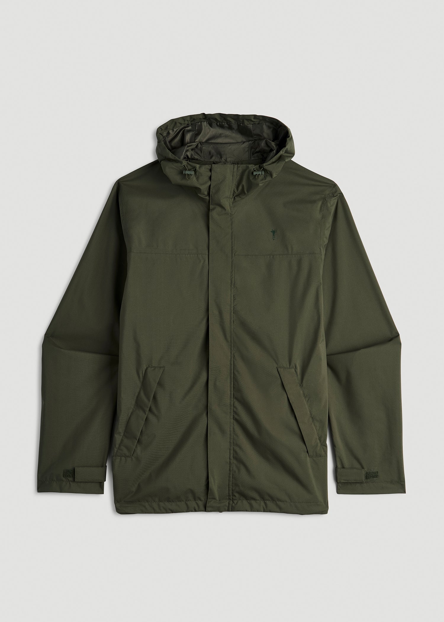 American Tall Discount | Lightweight Rain Jacket for Tall Men in Dark Olive Green