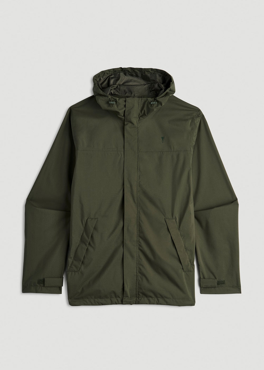 American Tall Discount | Lightweight Rain Jacket for Tall Men in Dark Olive Green