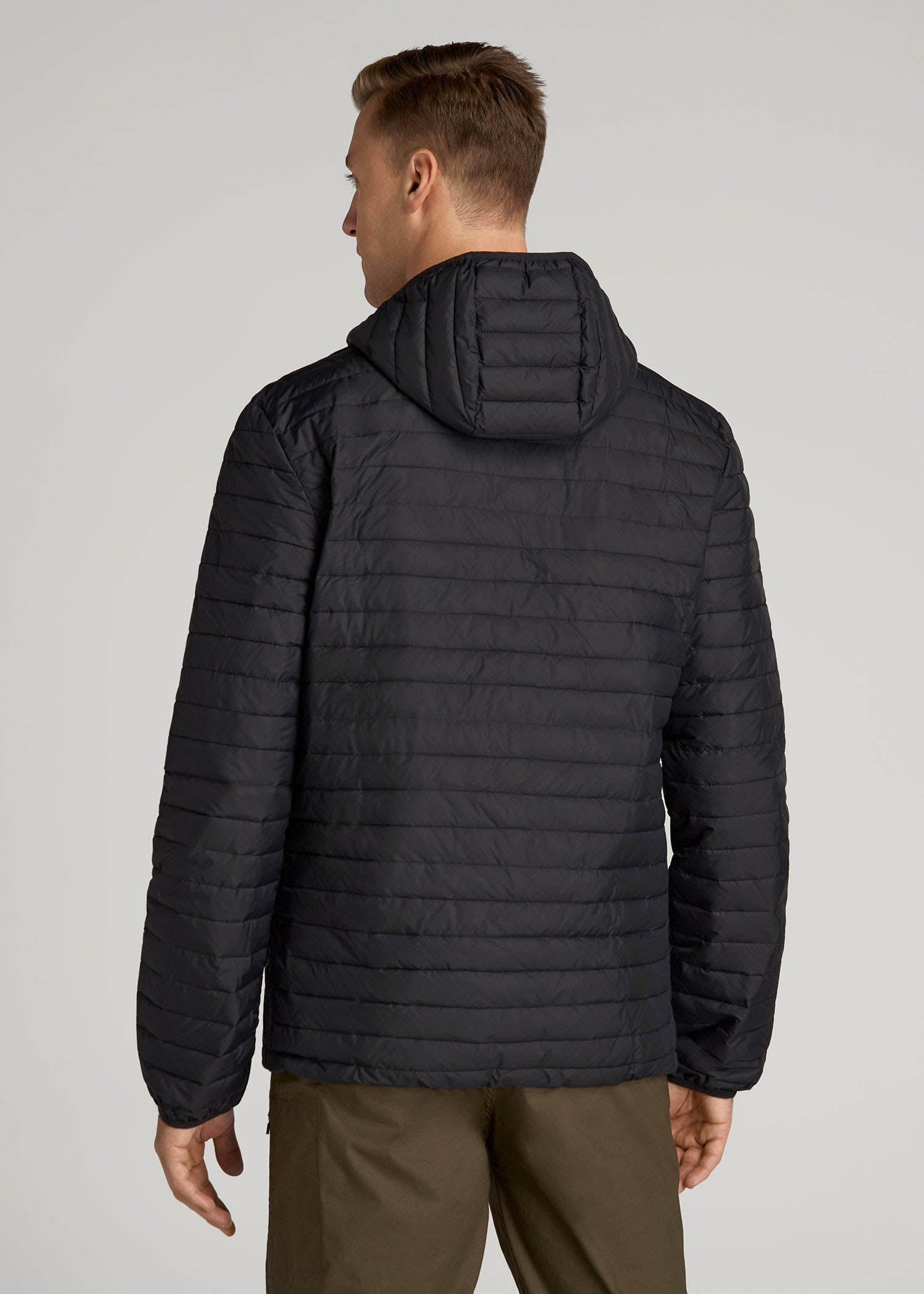 American Tall Online | Packable Puffer Jacket for Tall Men in Black