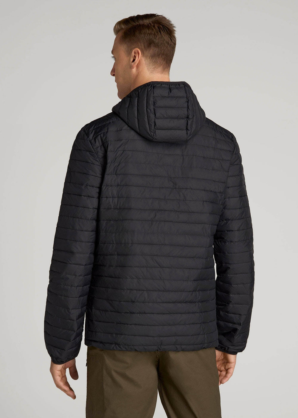 American Tall Online | Packable Puffer Jacket for Tall Men in Black