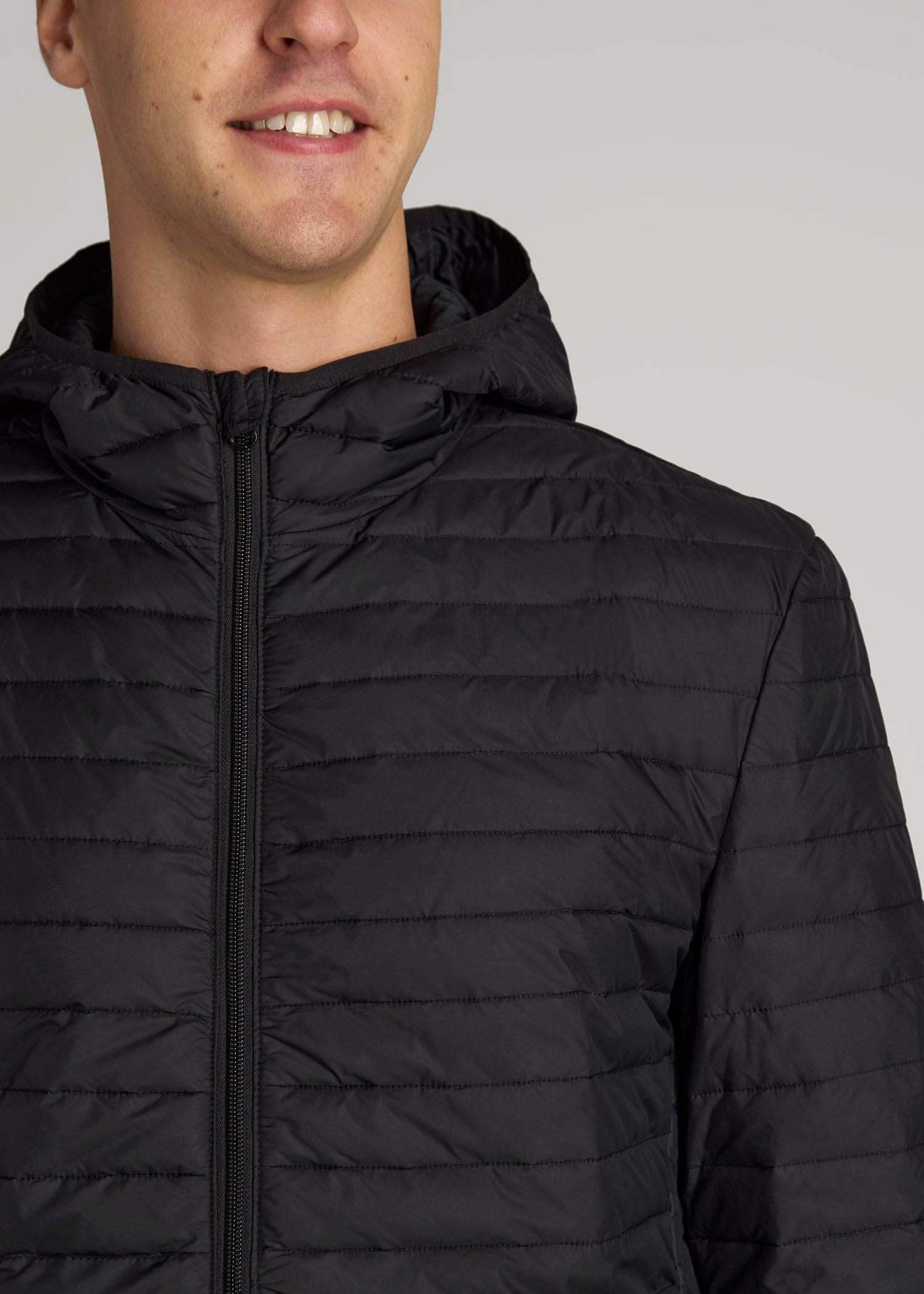 American Tall Online | Packable Puffer Jacket for Tall Men in Black