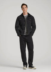 American Tall Sale | Denim Sherpa Jacket for Tall Men in Onyx Black Wash