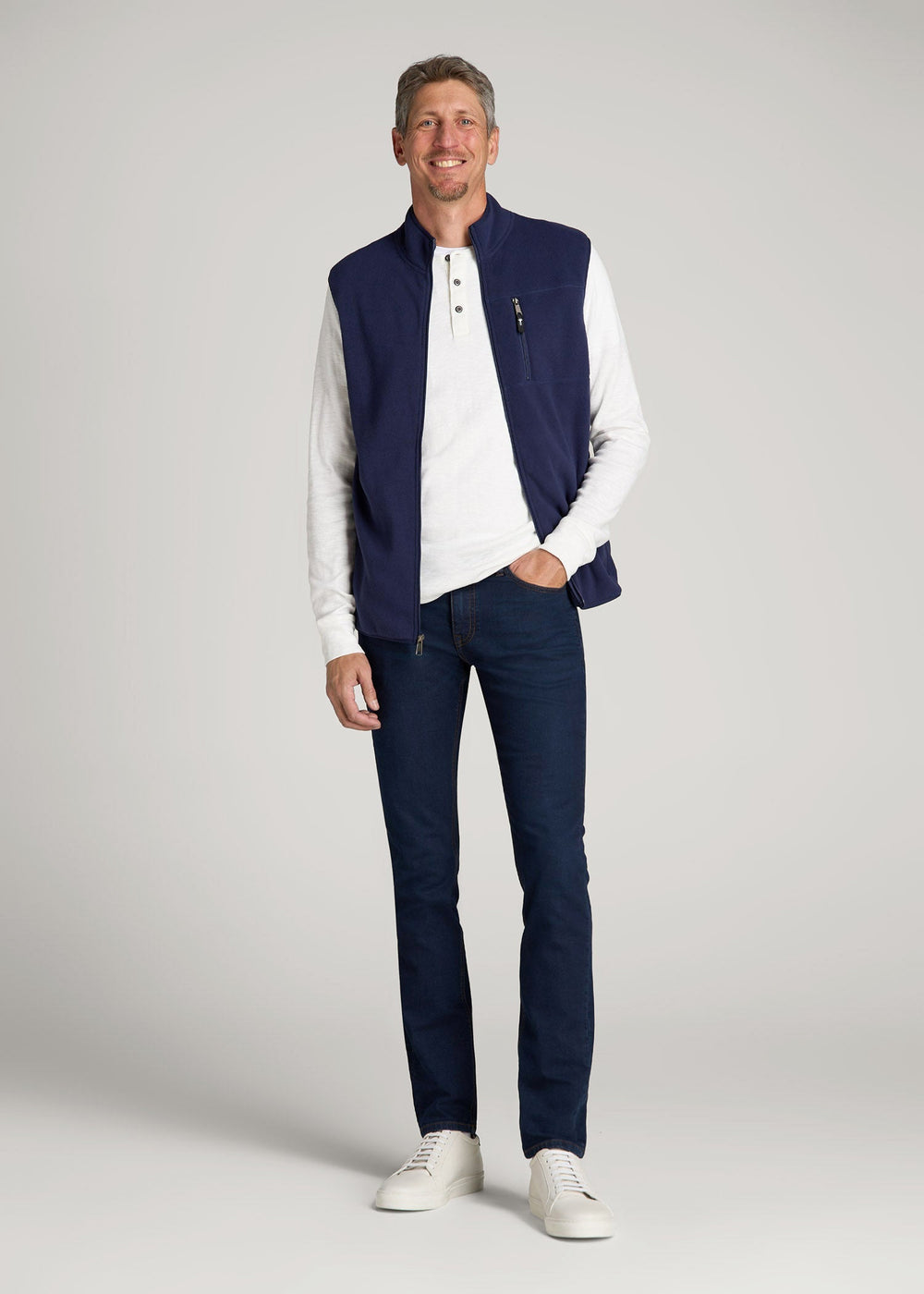 American Tall For Sale | Dylan Slim Fit Fleeced Jeans for Tall Men in Rockies Blue