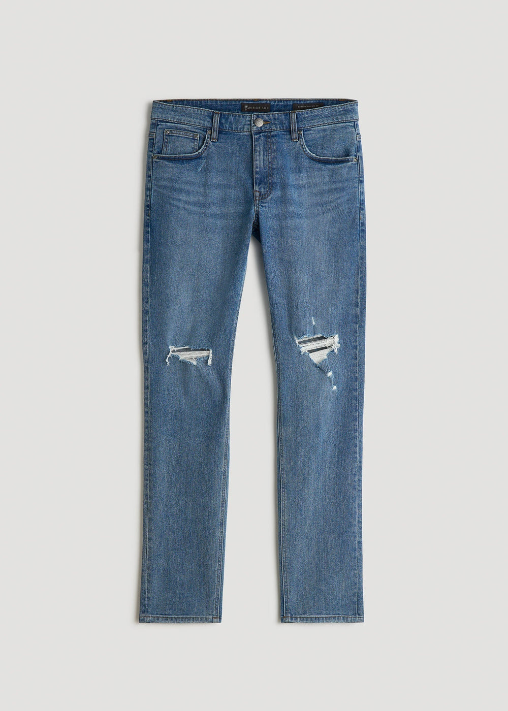 American Tall Online Shop | Carman TAPERED Jeans for Tall Men in Distressed Skyline Blue